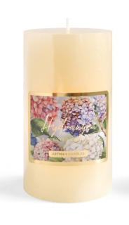 Sviečka Flores valec 7x13cm Hortenzia, 450g, 100ho